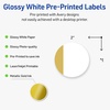image:imageAvery Printable Round Labels Sure Feed Technology Gold Beads Design 2 Diameter Glossy White Permanent Adhesive LaserInkjet 120 Total Great for Product MerchandisingDipped Gold Edge