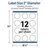 image:imageAvery Printable Round Labels Sure Feed Technology Gold Beads Design 2 Diameter Glossy White Permanent Adhesive LaserInkjet 120 Total Great for Product MerchandisingDouble Dipped Gold Edge