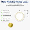 image:imageAvery Printable Round Labels Sure Feed Technology Gold Dots Edge Design 2 Diameter Matte White Permanent Labels LaserInkjet 120 Total Great for Product MerchandisingGold Border With Gold Dots