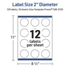image:imageAvery Printable Round Labels Sure Feed Technology Gold Dots Edge Design 2 Diameter Matte White Permanent Labels LaserInkjet 120 Total Great for Product MerchandisingGold Border With Gold Dots