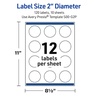image:imageAvery Printable Round Labels Sure Feed Technology Gold Dots Edge Design 2 Diameter Matte White Permanent Labels LaserInkjet 120 Total Great for Product MerchandisingArched Metallic Gold Florals