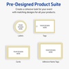 image:imageAvery Printable Round Labels Sure Feed Technology Gold Dots Edge Design 2 Diameter Matte White Permanent Labels LaserInkjet 120 Total Great for Product MerchandisingMultilined Gold Border