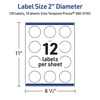 image:imageAvery Printable Round Labels Sure Feed Technology Gold Dots Edge Design 2 Diameter Matte White Permanent Labels LaserInkjet 120 Total Great for Product MerchandisingGold Dots Edge