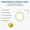image:imageAvery Printable Round Labels Sure Feed Technology Gold Dots Edge Design 2 Diameter Matte White Permanent Labels LaserInkjet 120 Total Great for Product MerchandisingGold Beads