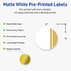 image:imageAvery Printable Round Labels Sure Feed Technology Gold Dots Edge Design 2 Diameter Matte White Permanent Labels LaserInkjet 120 Total Great for Product MerchandisingDouble Dipped Gold Edge