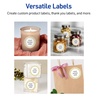 image:imageAvery Printable Round Labels Sure Feed Technology Gold Dots Edge Design 2 Diameter Matte White Permanent Labels LaserInkjet 120 Total Great for Product MerchandisingMultilined Gold Border