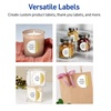 image:imageAvery Printable Round Labels Sure Feed Technology Gold Dots Edge Design 2 Diameter Matte White Permanent Labels LaserInkjet 120 Total Great for Product MerchandisingDouble Dipped Gold Edge