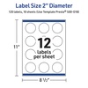 image:imageAvery Printable Round Labels Sure Feed Technology Gold Dots Edge Design 2 Diameter Matte White Permanent Labels LaserInkjet 120 Total Great for Product MerchandisingMultilined Gold Border