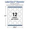 image:imageAvery Printable Round Labels Sure Feed Technology Gold Dots Edge Design 2 Diameter Matte White Permanent Labels LaserInkjet 120 Total Great for Product MerchandisingGold Blush