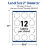 image:imageAvery Printable Round Labels Sure Feed Technology Gold Dots Edge Design 2 Diameter Matte White Permanent Labels LaserInkjet 120 Total Great for Product MerchandisingGold Blush