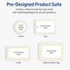 image:imageAvery Printable Shipping Labels 2 x 4 Matte White with Gold MultiLined Border Permanent Adhesive Laser amp Inkjet Compatible 10 Total Great for Shipping Branding and WeddingsGold Border With Gold Dots