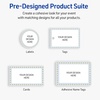 image:imageAvery Printable Square Cards Gold Dots Green Florals 2 x 2 Matte White Square Cards LaserInkjet 120ct Great for Business PromotionBlue Border with Gold Dots