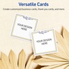 image:imageAvery Printable Square Cards Gold Dots Green Florals 2 x 2 Matte White Square Cards LaserInkjet 120ct Great for Business PromotionGold  Navy Border with Florals