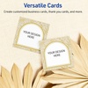 image:imageAvery Printable Square Cards Gold Edge Dots 25 x 25 Matte White Square Cards LaserInkjet 90ct Great for Business PromotionArched Metallic Gold Florals
