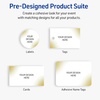 image:imageAvery Printable Square Cards Gold Edge Dots 25 x 25 Matte White Square Cards LaserInkjet 90ct Great for Business PromotionGold Blush