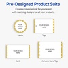image:imageAvery Printable Square Cards Gold Edge Dots 25 x 25 Matte White Square Cards LaserInkjet 90ct Great for Business PromotionGold Dots Edge