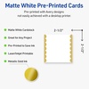 image:imageAvery Printable Square Cards Gold Edge Dots 25 x 25 Matte White Square Cards LaserInkjet 90ct Great for Business PromotionGold Dots Edge