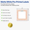 image:imageAvery Printable Square Labels Gold amp Navy Border Florals 2 x 2 Matte White Square Labels Permanent LaserInkjet 120ct Great for Product MerchandisingPink  Gold Scallop Frame W Bow