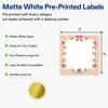 image:imageAvery Printable Square Labels Gold amp Navy Border Florals 2 x 2 Matte White Square Labels Permanent LaserInkjet 120ct Great for Product MerchandisingGold Frame W Ribbon  Roses  Stripes