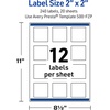 image:imageAvery Printable Square Labels Gold amp Navy Border Florals 2 x 2 Matte White Square Labels Permanent LaserInkjet 120ct Great for Product MerchandisingColor Block With Metallic Gold Veins
