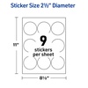 image:imageAvery Professionally Printed Custom Stickers 25 Round Personalized Stickers Waterproof Matte White Film Design Your Own Custom Decals Great for Branding Gifts and MoreGlossy White Film
