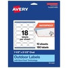 image:imageAvery Outdoor Waterproof Oval Labels with Sure Feed Technology 15 x 25 White Film Compatible with Laser Printers 450 Labels Total Great for Product Branding Packaging and More180 labels
