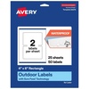 image:imageAvery Outdoor Waterproof Rectangle Labels with Sure Feed Technology 4 x 6 White Film PrinttoTheEdge Compatible with Laser Printers 50 Labels Total50 labels