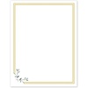 image:imageAvery Printable FullSheet Cardstock Gold amp Navy Border Florals 85 x 11 Matte White FullSheet Cardstock LaserInkjet 10ct Great Craft PaperDouble Gold Border with Florals