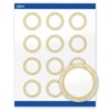 image:imageAvery Printable Round Labels Sure Feed Technology Gold Beads Design 2 Diameter Glossy White Permanent Adhesive LaserInkjet 120 Total Great for Product MerchandisingArched Metallic Gold Florals