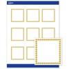 image:imageAvery Printable Square Cards Gold Edge Dots 25 x 25 Matte White Square Cards LaserInkjet 90ct Great for Business PromotionGold Beads