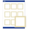 image:imageAvery Printable Square Cards Gold Edge Dots 25 x 25 Matte White Square Cards LaserInkjet 90ct Great for Business PromotionMultiLined Gold Border