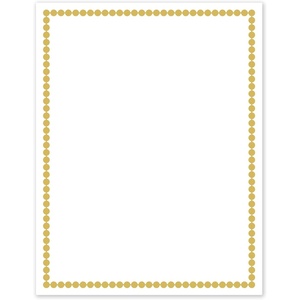image:imageAvery Printable FullSheet Cardstock Gold amp Navy Border Florals 85 x 11 Matte White FullSheet Cardstock LaserInkjet 10ct Great Craft PaperGold Beads