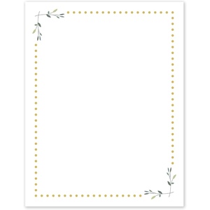image:imageAvery Printable FullSheet Cardstock Gold amp Navy Border Florals 85 x 11 Matte White FullSheet Cardstock LaserInkjet 10ct Great Craft PaperGreen Florals with Gold Dots