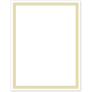 image:imageAvery Printable FullSheet Cardstock Gold amp Navy Border Florals 85 x 11 Matte White FullSheet Cardstock LaserInkjet 10ct Great Craft PaperMultiLined Gold Border