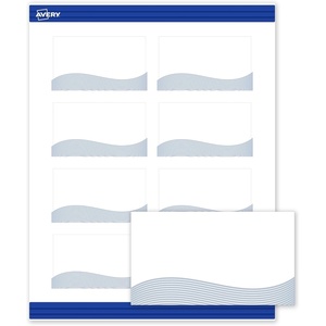 image:imageAvery Printable Rectangle Cards Sure Feed Technology 2 x 35 Matte White with Double Black Border Design Laser amp Inkjet Compatible 80 Total Great for Branding Weddings and MoreBlue Waves