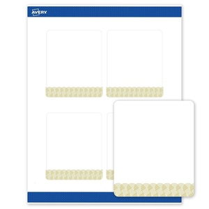 image:imageAvery Printable Rectangle Labels Gold Border Gold Dots 4 x 313 Matte White Rectangle Labels Permanent LaserInkjet 40ct Great for Product MerchandisingGold Lace Trim