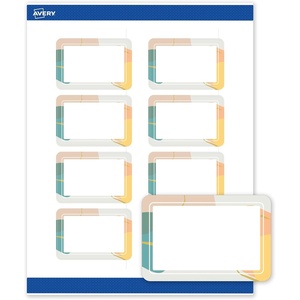 image:imageAvery Printable Rectangle Labels Gold Dots Green Florals 2 x 3 Matte White Rectangle Labels Permanent LaserInkjet 80ct Great for Product MerchandisingColor Block With Metallic Gold Veins