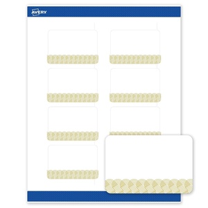image:imageAvery Printable Rectangle Labels Gold DoubleDipped Edge 2 x 3 Matte White Rectangle Labels Permanent LaserInkjet 80ct Great for Product MerchandisingGold Lace Trim