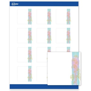 image:imageAvery Printable Square Labels Gold amp Navy Border Florals 2 x 2 Matte White Square Labels Permanent LaserInkjet 120ct Great for Product MerchandisingWatercolors With Gold Ginkgo Leaves