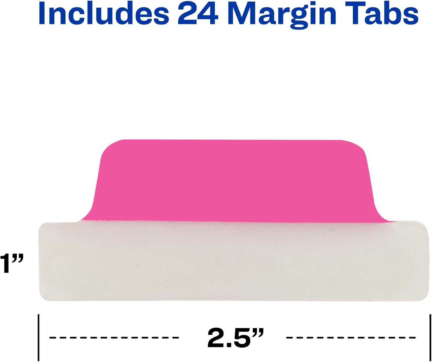 image:imageAvery Margin Ultra Tabs 25 x 1 2Side Writable Assorted Colors 24 Repositionable Page Tabs 74768Assorted Neon