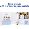image:imageAvery 3 Ring Binder 3 Inch Slant Rings Durable View White Binder for Home Office or School Use 4 Pack 170303