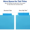 image:imageAvery Big Tab Insertable Plastic 2 Pocket Dividers for 3 Ring Binders 5 Tab Set TwoTone Multicolor Works with Sheet Protectors 1 Binder Divider Set 11982One Size