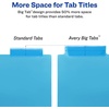 image:imageAvery Big Tab Insertable Plastic 2 Pocket Dividers for 3 Ring Binders 8 Tab Set Bright TwoTone Multicolor Works with Sheet Protectors 1 Set 11989Dividers