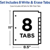image:imageAvery Big Tab Write amp Erase Dividers for 3 Ring Binders 8Tab Set Multicolor Divider Tabs 1 Set of Binder Dividers Great for Organizing Projects Reports Finances and More 230798 Tab Pack of 2