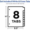 image:imageAvery Big Tab Write amp Erase Dividers for 3 Ring Binders 8Tab Set Multicolor Divider Tabs 1 Set of Binder Dividers Great for Organizing Projects Reports Finances and More 230798 Tab