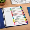 image:imageAvery Dividers for 3 Ring Binders 10 Tabs per Set Customizable Table of Contents Multicolor Arched Tabs Great for Organizing Reports Projects and More 1184210 Tab Pack of 2