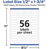 image:imageAvery Durable Removable Rectangle Labels Sure Feed Technology 05 x 175 Matte White Film WaterResistant PrinttoTheEdge LaserPigmentBased Inkjet 1400 Total1 400 labels