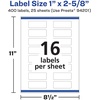 image:imageAvery Durable Removable Rectangle Labels Sure Feed Technology 1 x 258 Matte White Film WaterResistant PrinttoTheEdge LaserPigmentBased Inkjet Printable 400 Total400 labels