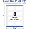 image:imageAvery Durable Removable Rectangle Labels Sure Feed Technology 2 x 35 Matte White Film WaterResistant PrinttoTheEdge LaserPigmentBased Inkjet Printable 200 Total64 labels