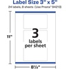 image:imageAvery Durable Removable Rectangle Labels Sure Feed Technology 3 x 5 Matte White Film WaterResistant PrinttoTheEdge LaserPigmentBased Inkjet Printable 75 Total24 labels